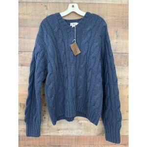 Vintage J. CREW Oarsman Men's Size Medium Wool Cable Knit Fisherman Sweater NWT